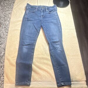 American Eagle Outfitters Jegging Jeans Next Level Stretch Blue 5-Pocket Design